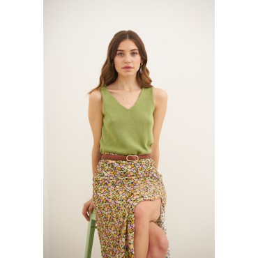 Knitted top, pistacio